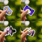 60PCS Pop Demon Hunters Sticker Sheets – Korean Idol Movie, 3D Anime, Huntrx, Saja Boys, Jinwoo, Rumi, Tiger, Zoeystery, Miromabby – Waterproof for Bottle, Phone, Party Decor, Scrapbook