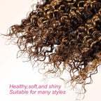 Boho Braids Human Hair Knotless Human Braiding Hair 18 Inch Water Wave Bulk Human Hair for Braiding Wet and Wavy No Weft 2 Bundles Human Hair Extensions (Water wave (4/27#) 18 Inch)