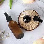 12 Pack 4oz Glass Dropper Bottles for Essential Oil 120ml Amber Round Glass Boston Bottle With Black Glass Eye Dropper for Massage Oil, Perfume & Lab, Refillable Glass Bottle for Travel