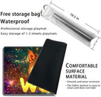 MTG Playmat with Zones Magic Card Playmat Game Mat,TCG & CCG Card Games Mat with Free Storage Bags Size 24 x 14 Inches (with Zones,Wow-Dog)