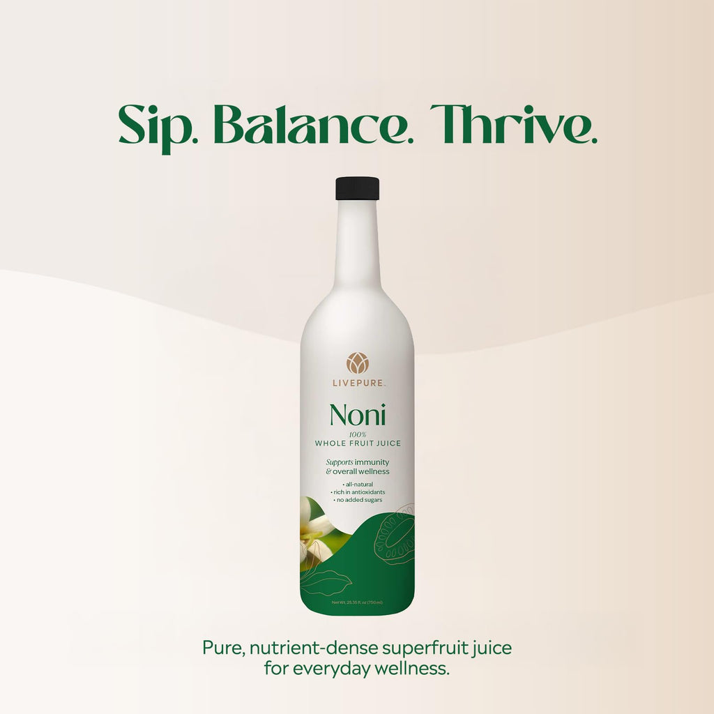 Pure Noni Juice | 25.35 fl oz | 100% Whole Fruit, No Added Sugars