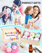 Light Up Bath Bombs with Surprise Inside, 4.23 oz Natural Bath Bombs Gift Set 6 with Essential Oils, Magnesium Large Bath Bombs for Women Relaxing Spa Bath Skin Moisturize Gifts for Women