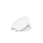 KOHLER 20111-0 Brevia, Slow Close Toilet Seat, Round Toilet Seat, Grip-Tight Bumpers Quick-Attach Hardware, White