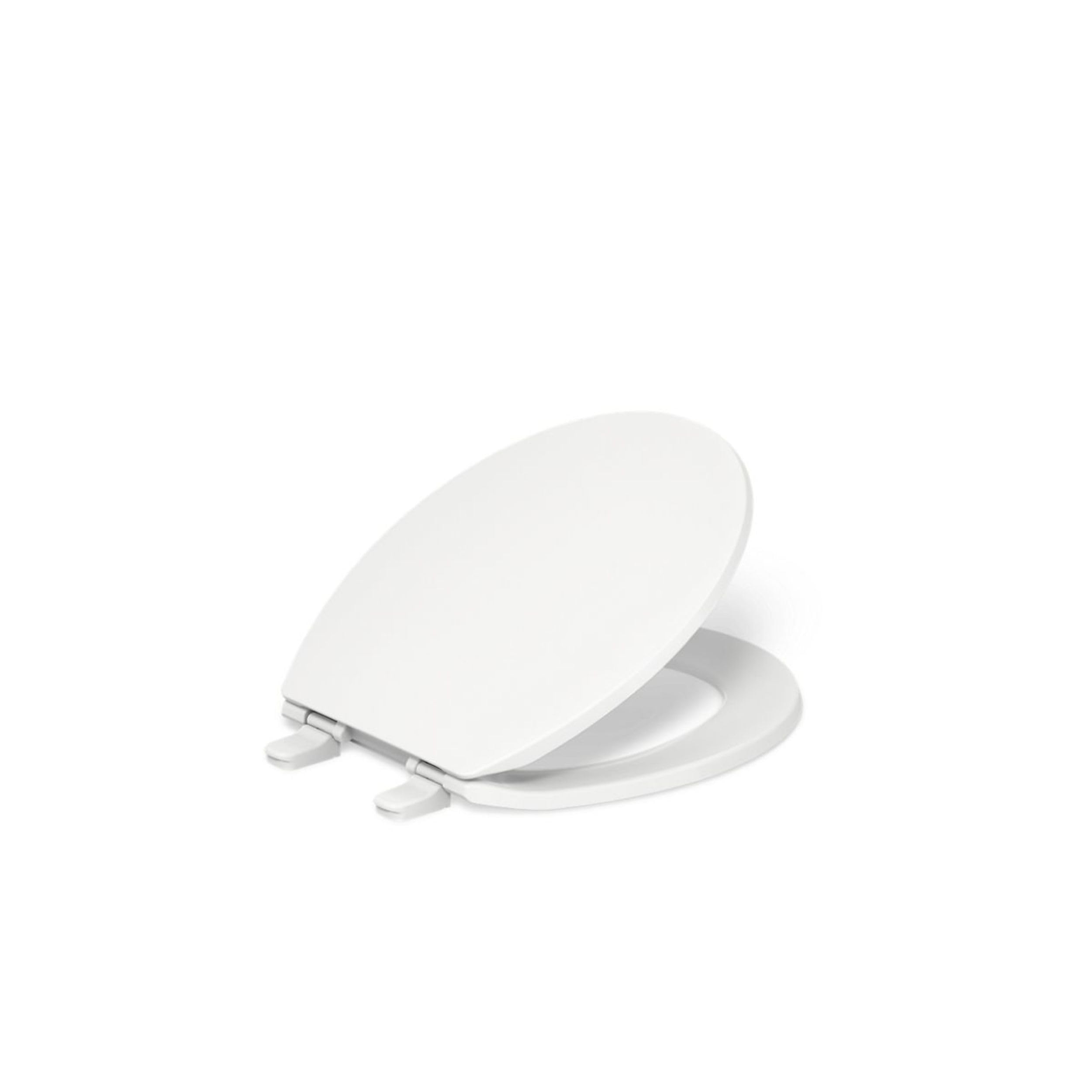 KOHLER 20111-0 Brevia, Slow Close Toilet Seat, Round Toilet Seat, Grip-Tight Bumpers Quick-Attach Hardware, White