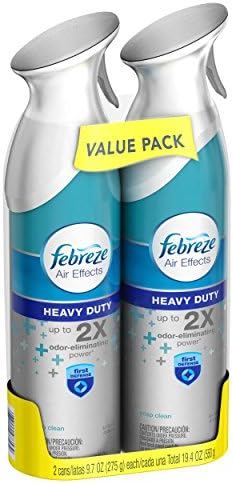 Febreze Air Effects Heavy Duty Crisp Clean Air Freshener, 2 ct