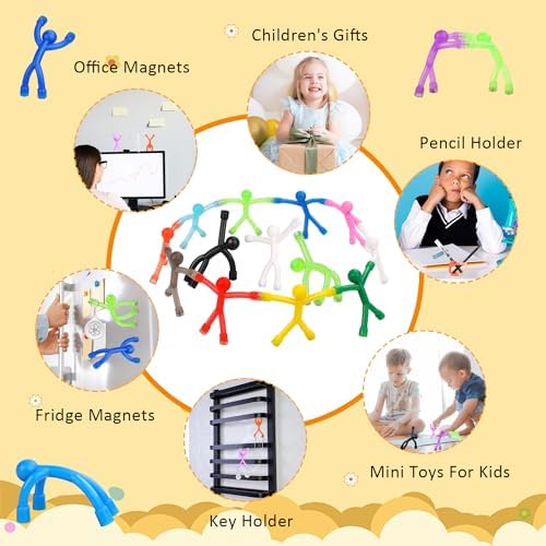 Magnetic Toys,Colourful Travel Toys,Magnetic Men,Magnet People,Fridge Magnets,Magnets for Kids,Whiteboard,Easter,Refrigerator,Office - 30Pack