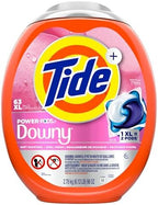 Tide Power PODs 2-in-1 Laundry Detergent Pods with Downy Soft Boosters, Lasting Freshness with April Fresh Scent, 63 Count
