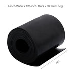 Neoprene Rubber Sheet Roll - 1/16 Inch Thick x 4 Inch Wide x 10 Feet Long Solid Rubber Gasket Seal for DIY Gaskets, Pads, Seals, Crafts, Flooring, Cushioning of Anti-Vibration, Anti-Slip