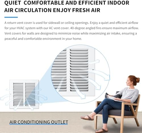 30x6 Return Air Grille(Duct Opening Size),Air Return Vent Cover,Flat Vent Cover,Rejillas De Aire Acondicionado para Casa,Return Air Grilles,Outer Dimensions:31.75"Wx7.75"H(30"W x 6"H, Duct Opening)