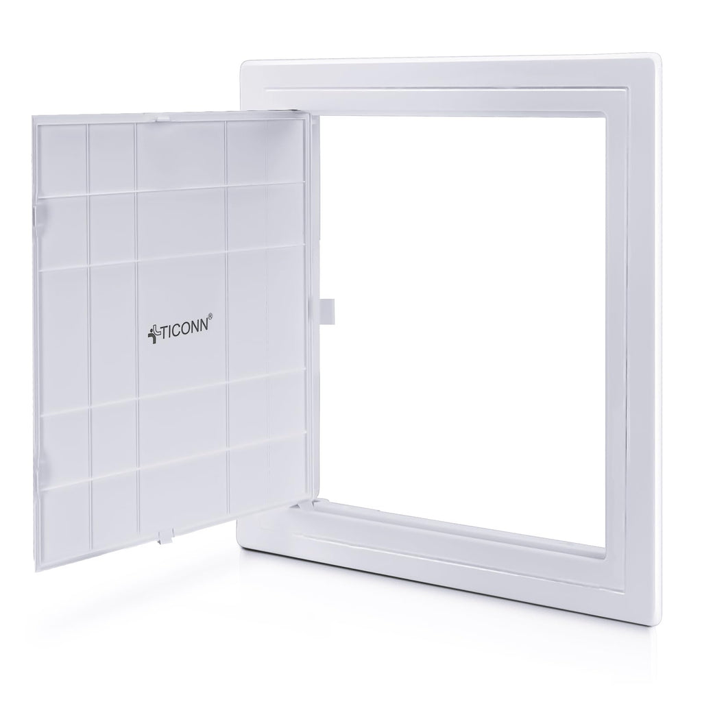 TICONN Access Panel for Drywall, 10 x 10 Inch ABS Plastic Wall Hole Cover Access Doors, Easy Install Drywall Access Panel, Ceiling, Wiring and Cables