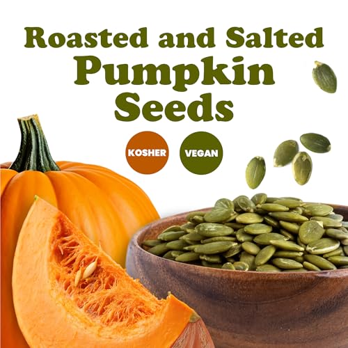 Food to Live Dry Roasted Pumpkin Seed with Himalayan Salt, 2 Pounds– Oven Roasted Pepitas, Lightly Salted, No Oil, Perfect for Baking and Salads, Keto, Vegan, Kosher, Bulk