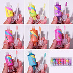 Cute Lip Gloss for Kids, 6PCS Glitter Girls Lip Gloss Set with Shape of Candy, Assorted Flavors Hydrating Lip Balm Party Favor Make-up for Girls and Teens Ages 8-12