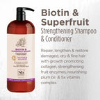 Soapbox Biotin & Collagen Super Fruit Conditioner for Thin, Fine, Thinning Hair | Volumizing & Softening Conditioner to Promote Hair Growth, Strength, Fullness, 1 Liter Pump Bottle