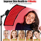Red Light Therapy for Face and Body, 10-in-1 Multifunction Red Light Therapy Lamp with Stand, 660nm Red Light & 850nm Near Infrared Light Therapy Device with Red Light Therapy Belt and Stand