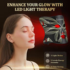 Red Light Therapy for Face, LED Face Mask Light Therapy, Red Light Therapy Mask for Acne, Wrinkles and Skin Rejuvenation, 320 LEDs, 3 Modes, 10-Min Auto Off, Eye Protection Included