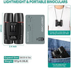 POLDR 12X25 Small Binoculars with Clear Vision, Pocket Binoculars Compact for Adults Theater Concert Opera Travel Bird Watching