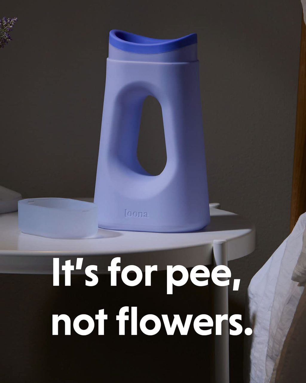 Loona Premium Female Urinal - Quiet, No Splash Design for Women - Ideal for Bedside, Travel, and Outdoor Use - Loona Blue - HSA/FSA Eligible
