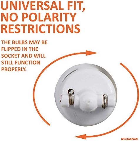 SYLVANIA ZEVO 168 T10 W5W White LED Bulb, (Contains 2 bulbs)