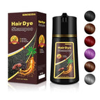 Wine Red Hair Color - 3-in-1 Long-Lasting Natural Dye Shampoo for Gray Hair, Easy Home Use for Men and Women, 16.9 Fl Oz