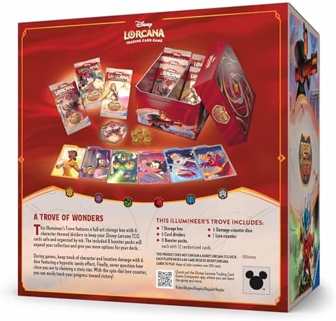 Ravensburger Disney Lorcana TCG: Reign of Jafar Illumineer's Trove for Ages 8 and Up | Secure Card Storage | Includes Booster Packs & Comprehensive Guide | Original Disney Artwork