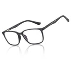 BLUEMOKY Mens Reading Glasses Classic : Square Readers Black Rectangular - Anti Glare Eye Strain (Black 2.75x)