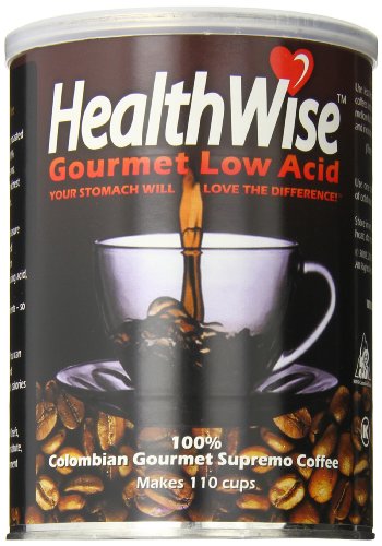 HealthWise Low Acid Ground Coffee | Colombian Arabica | Healthier Coffee for Sensitive Stomachs - Acid Reflux, Heartburn, Gastro Issues | 12 oz - 340 gm (1)