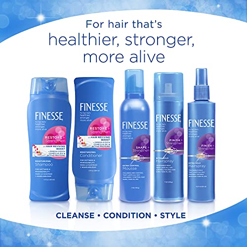 FINESSE Volumize + Strengthen Volumizing Shampoo, 13 oz (Pack of 6), Add Volume & Strength to Thin or Fine Hair for Fuller Looking Hair