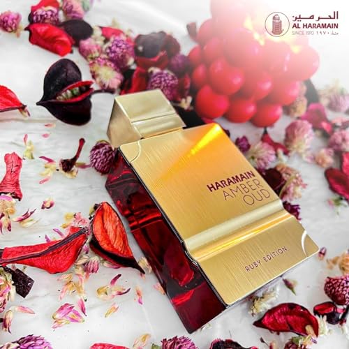 Al Haramain Amber Oud Ruby Edition - Arabian Perfume for Women and Men - Unisex Amber Perfume - Long Lasting Perfume for Men and Women - 2 oz