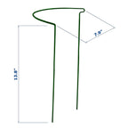 6 Pack 13.8 Inch High Plant Stake,Garden Plant Support,Half-Round Peony Cage Plant Ring Hoop
