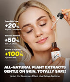 Pure Natural Skin Brightening & Anti Aging 20% Vitamin C Serum, Collagen Peptide Infused Face Serum for Deep Hydration, All-in-One Serum with Niacinamide, Retinol, Hyaluronic Acid, 2.02 Fl Oz