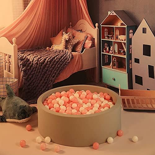 GOGOSO Ball Pit Balls 100 PCS for Toddles, Kids Plastic Balls for Ball Pit, Pool, Pink Party Accessories, Birthday Decoration, Crush Proof and Durable with Storage Bag