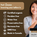 Organic Tallow Cream: Certified Grassfed Beef Tallow Balm with Vanilla, Patchouli and Frankincense. Certified Grassfed/Finished Beef Suet by AGW + Handmade by Authentic Body And Soul (Vanilla-4oz)