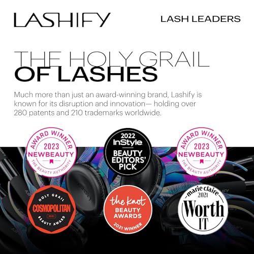 Lashify Curl 14mm Gossamer Eyelash Extensions Refill in Ombre Green, Easy DIY False Lashes for a Natural Look