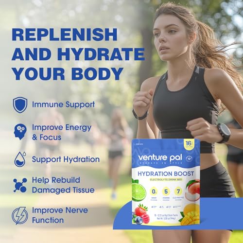 Venture Pal Moisturizing Magnesium Lotion，Electrolyte Powder Packets