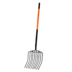 VNIMTI Pitch Fork Heavy Duty, 10-Tine Pitchfork with Fiberglass Handle, 58 Inch Garden Pitch Fork for Hay, Mulch, Compost, Farm and Gardening