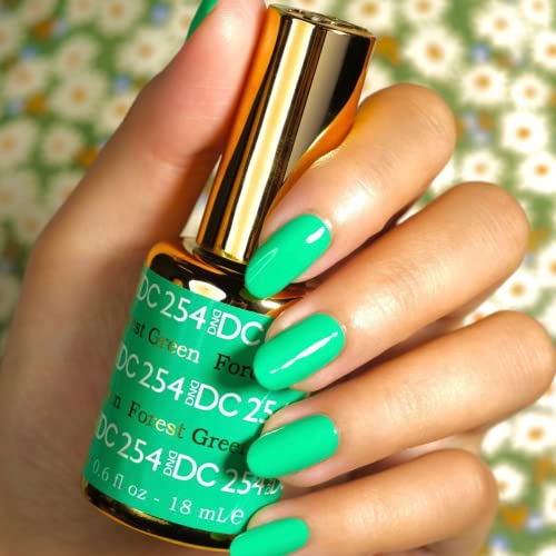 DND Gel Polish Set, Green Collection, UV/LED GelPolish and Air Dry Nail Lacquer, Matching Chip-Free Polish Duo, 0.5 Fl Oz Each