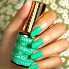 DND Gel Polish Set, Green Collection, UV/LED GelPolish and Air Dry Nail Lacquer, Matching Chip-Free Polish Duo, 0.5 Fl Oz Each