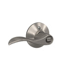 Schlage F51A ACC 619 Accent Door Lever, Keyed Entry Lock, Satin Nickel