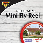 Revenge No Escape Mini Fly Reel Sticky Tape Trap, 81' Indoor Outdoor Hanging Disposable Fly Strips, Non-Toxic People and Pet Safe