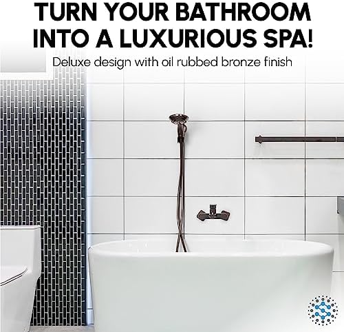 Luxury Spa Series, 6 Spray Settings 4.5 inch Hand Held Shower Head, Long Stainless Steel Hose, MAXX-imize Your Shower with Showerhead in Oil Rubbed Bronze Finish