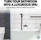 Luxury Spa Series, 6 Spray Settings 4.5 inch Hand Held Shower Head, Long Stainless Steel Hose, MAXX-imize Your Shower with Showerhead in Oil Rubbed Bronze Finish