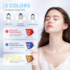 AISZG Red Light Therapy for Face,Mothers Day Birthday Women Mom Her Girlfriend Wife,LED Face Mask Light Therapy with Rechargeable and Multi-Color