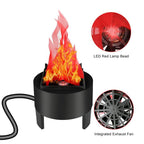 Lancoon 3D LED Fake Fire Flame Light, Artificial Flickering Flame Lamp Bulb Electric Campfire Effect Indoor for Christmas Halloween Festival Event Party Club Decoration