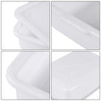 Utiao 3-Pack 13 L Plastic Commercial Bus Tub with Lid, Restaurant Dish Tub, White