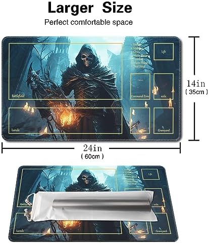 MTG Playmat - Non-Slip Backing Printing, Ideal for Card Game Enthusiasts TCG Playmat (Demon Skeleton-Deck)