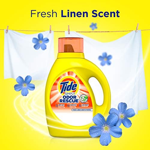 Tide Simply Odor Rescue Liquid Laundry Detergent, Fresh Linen, 75 fl oz 48 loads