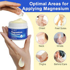 Magnesium Cream for Sleep - Topical Magnesium Oil for Feet, Pure Premium Magnesium Lotion for Body with Vitamin E and Almond Oil for Muscle Soreness, 2pcs