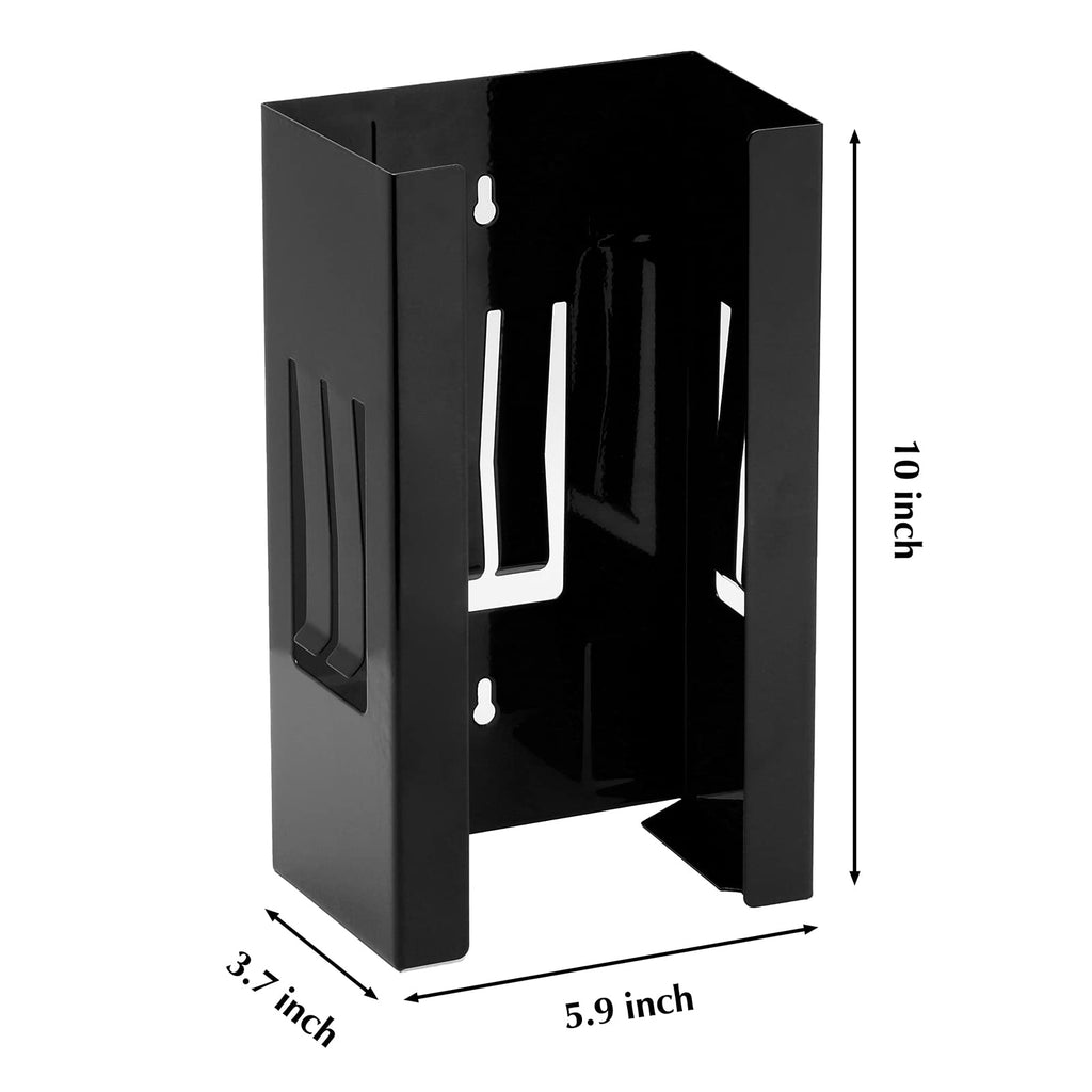 EMENTOL Magnetic Glove/Tissue Dispenser Holder Set, Black Glove Dispenser Wall Mount, Mount onto Tool Box or in Workshops