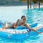 Inflatable Tanning Pool Lounger Float - Jasonwell 4 in 1 Sun Tan Tub Sunbathing Pool Lounge Raft Floatie Toys Water Filled Tanning Bed Mat Pad for Adult Blow Up Kiddie Pool Kids Ball Pit Pool