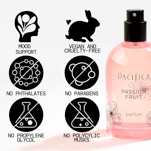 Pacifica Passion Fruit Perfume ��� Tropical Fruity Floral Clean Perfume for Women with Passionfruit, Pineapple & Vanilla, Vegan, Non-Toxic, Beachy Summer Scent (2 fl oz)